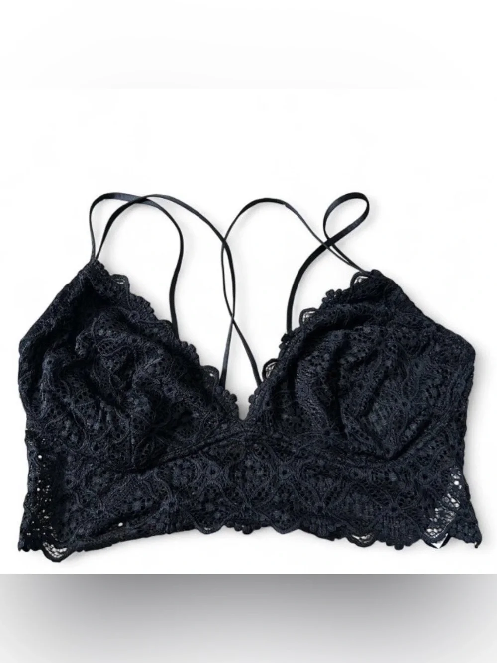 Auden Black Lace Bralette with Strappy Back